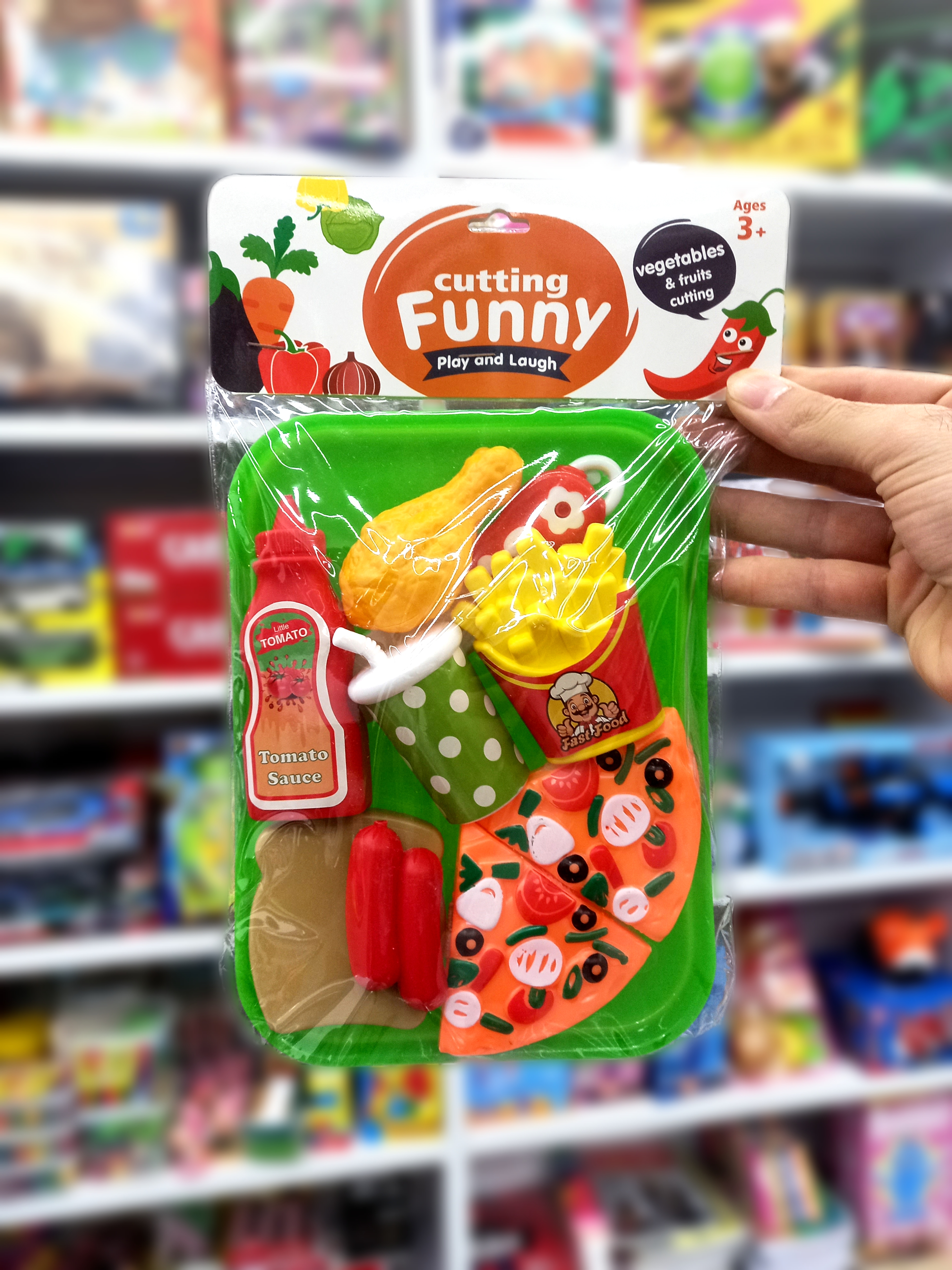 ست فست فود و پیتزا برشی اسباب بازی مدل Cutting Funny