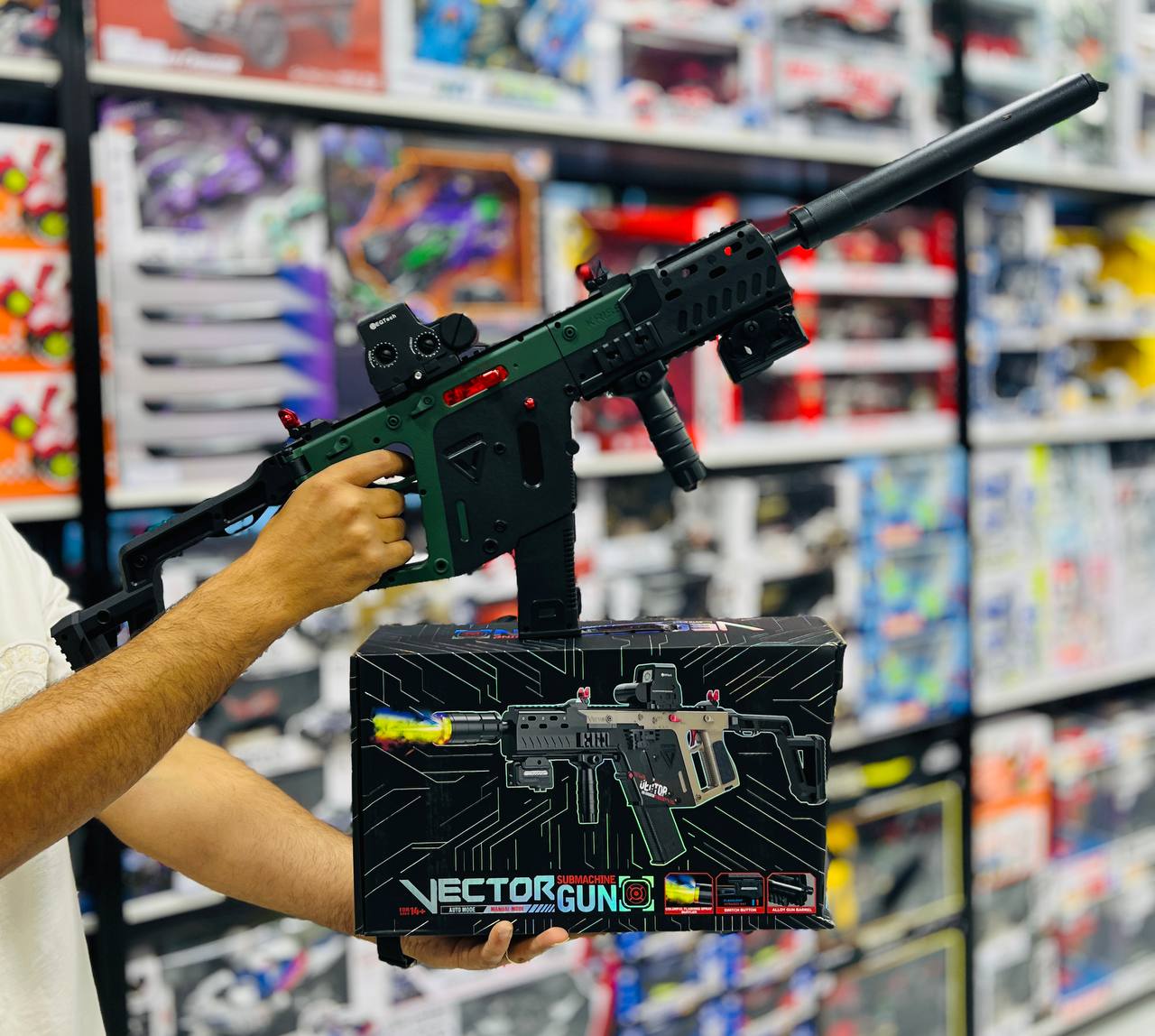 تفنگ تیر ژله‌ای ویکتور شارژی مدل Vector Gun 980F