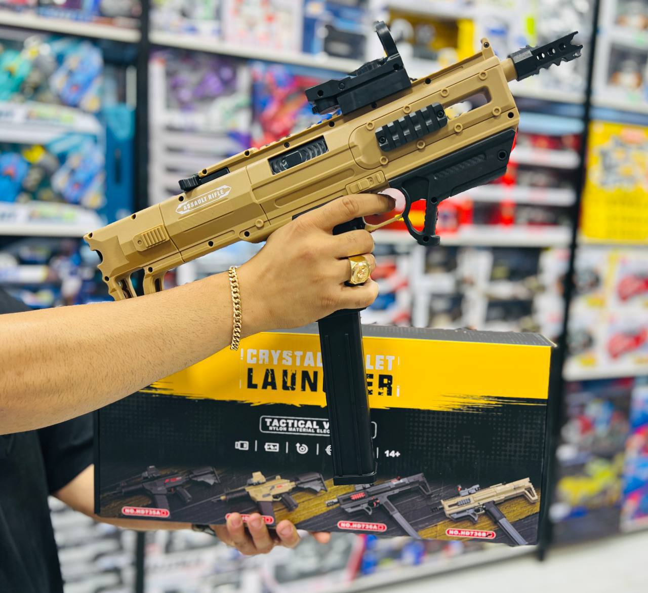 تفنگ تیر ژله‌ای شارژی Tactical Crystal Bullet Launcher